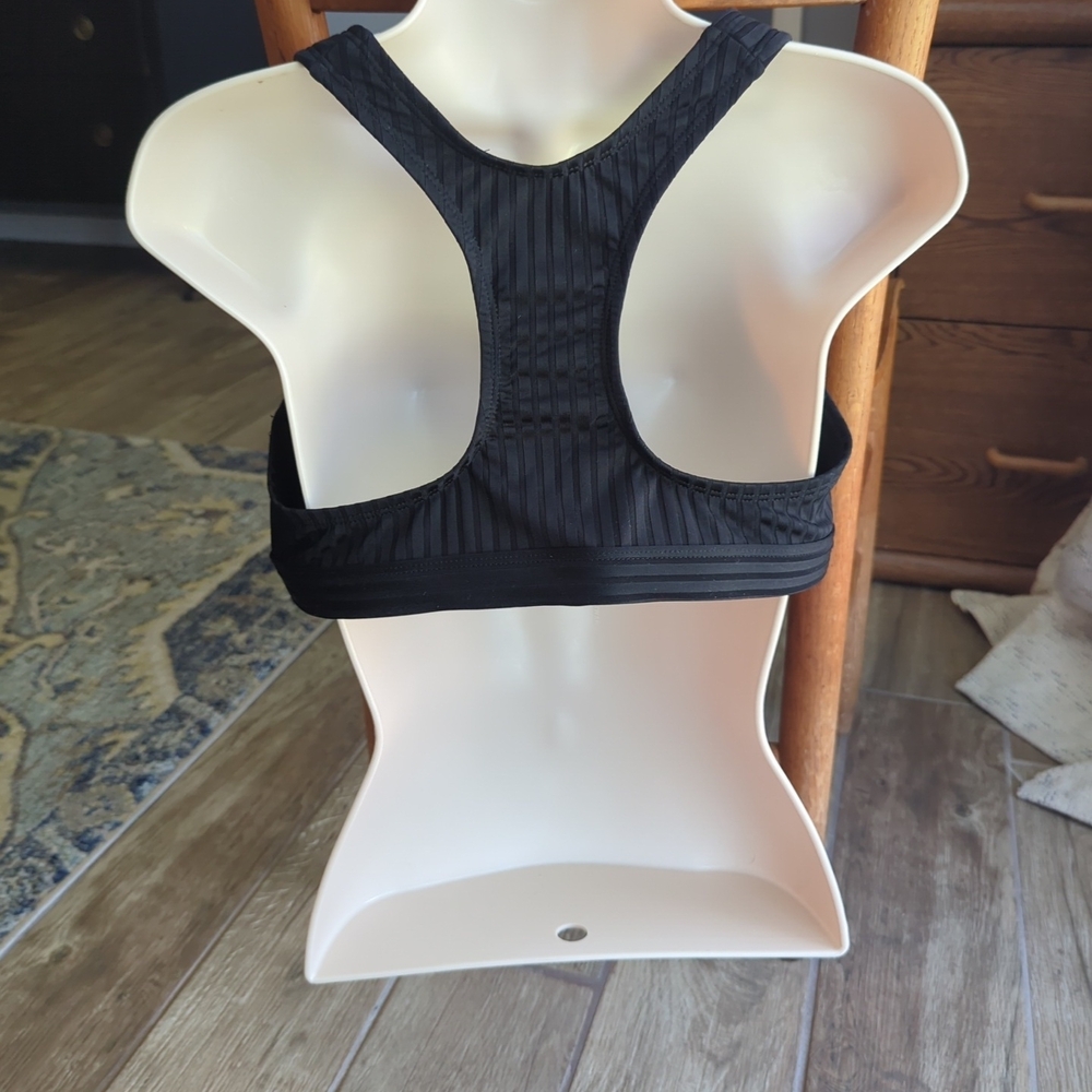 Shade & Shore Black Ribbed Button Tank Top - Picture 2 of 4